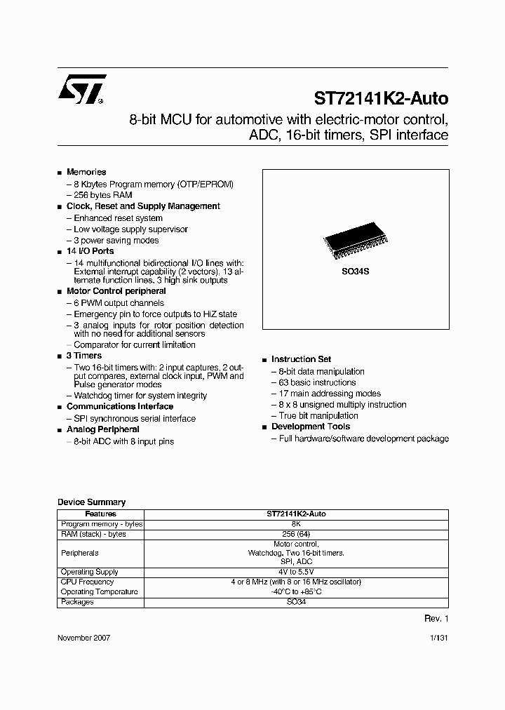 ST72141K2-AUTO_4711366.PDF Datasheet