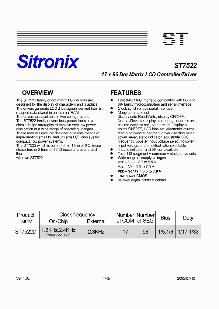 ST7522_4582571.PDF Datasheet