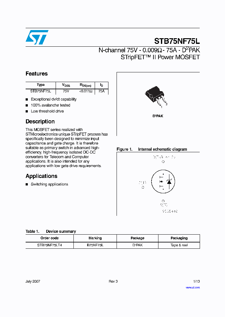 STB75NF75LT4_4371634.PDF Datasheet
