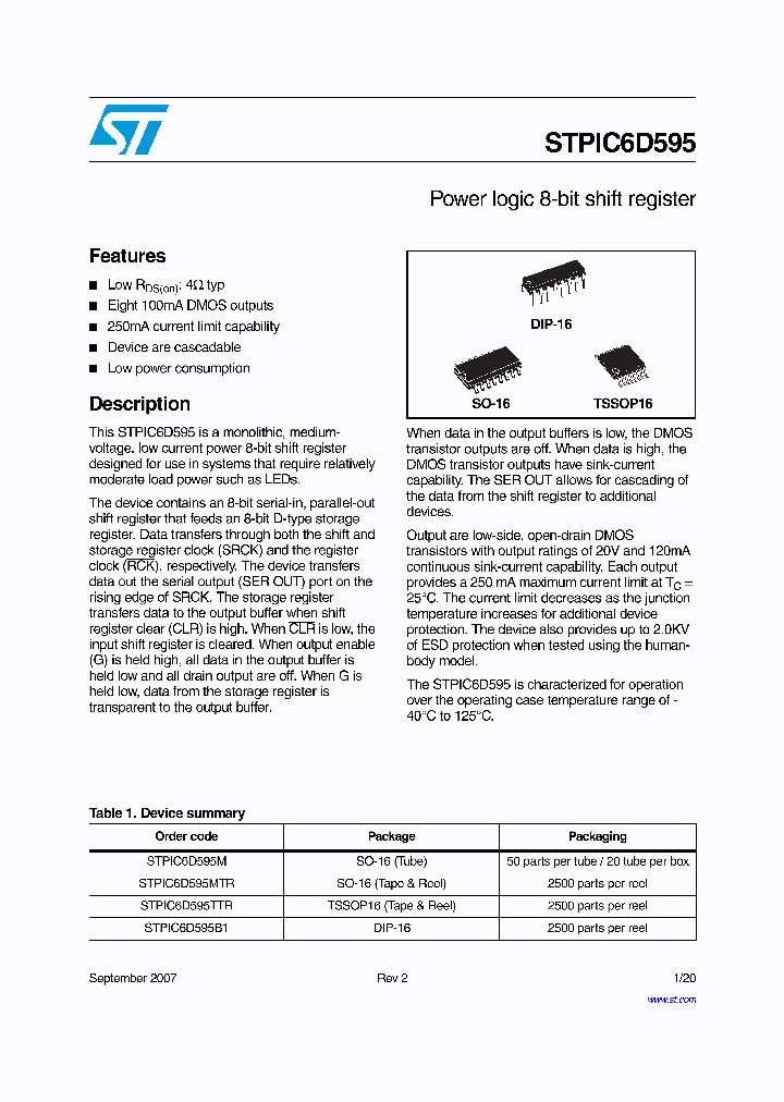 STPIC6D595_4697200.PDF Datasheet