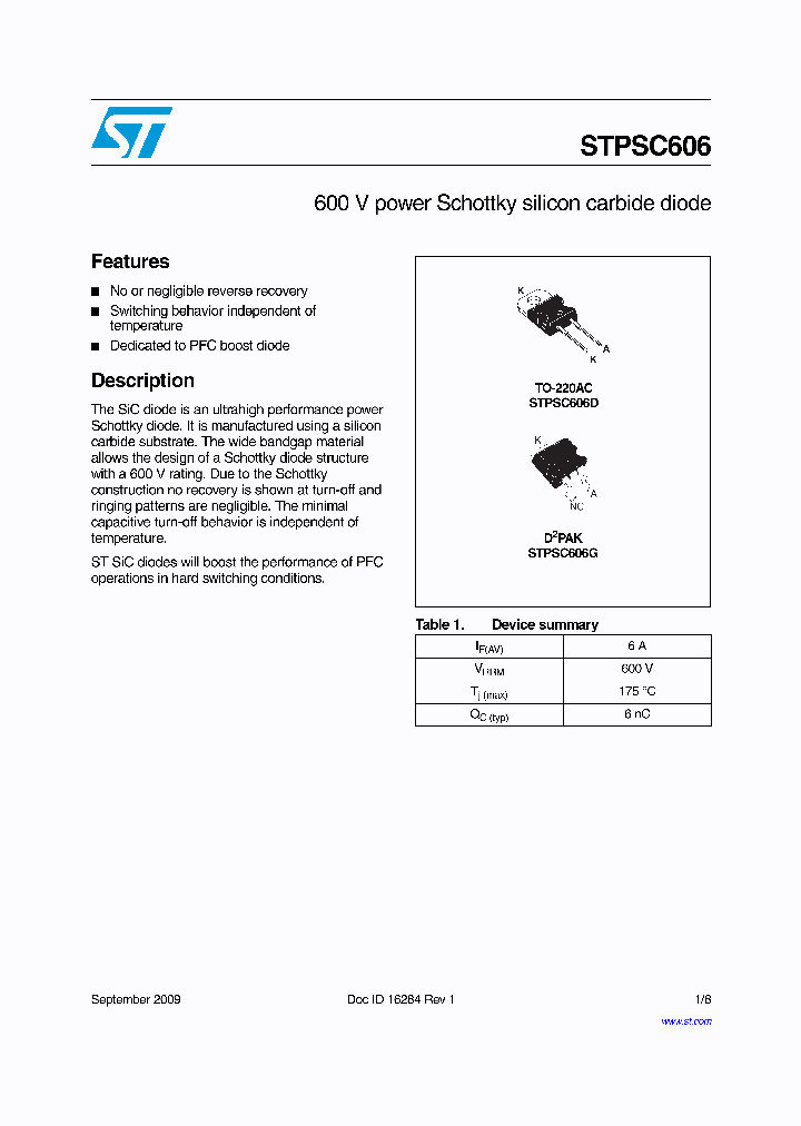 STPSC606_4628802.PDF Datasheet