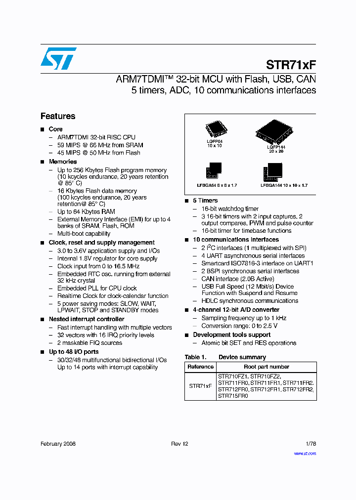 STR71XF08_4504541.PDF Datasheet