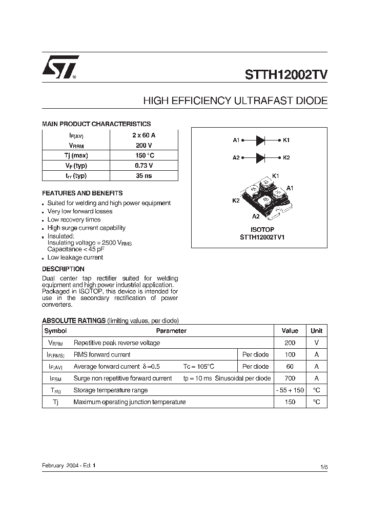 STTH12002TV_4240752.PDF Datasheet