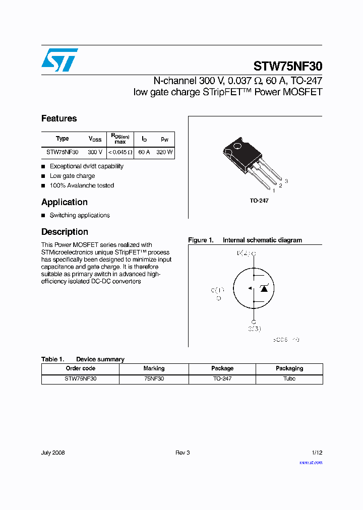 STW75NF30_4372981.PDF Datasheet