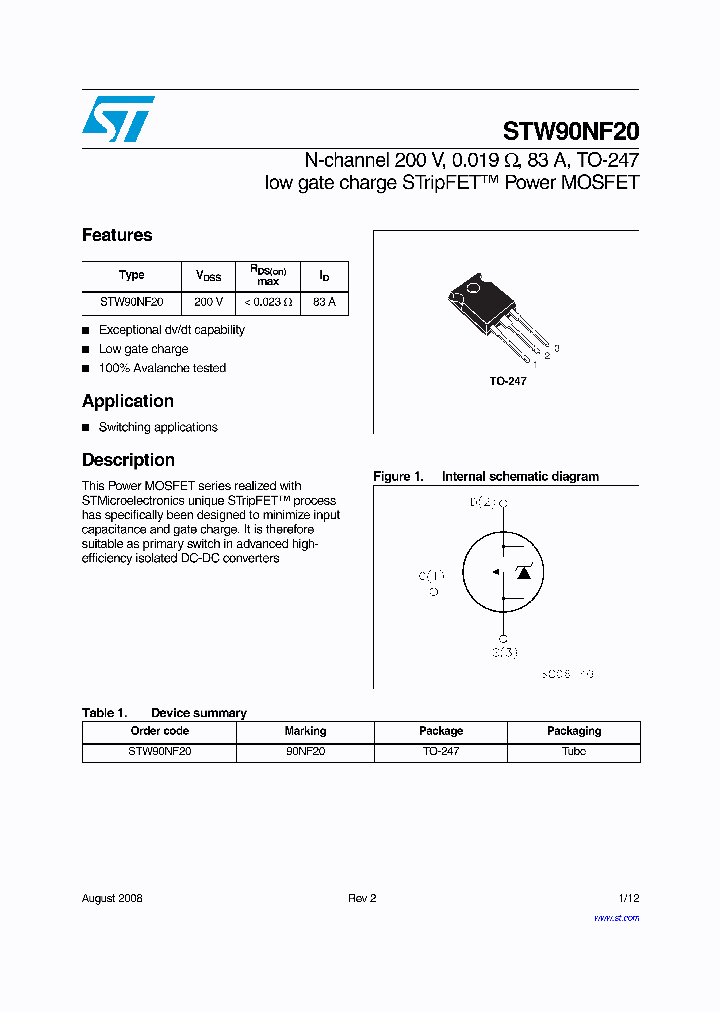 STW90NF20_4261860.PDF Datasheet