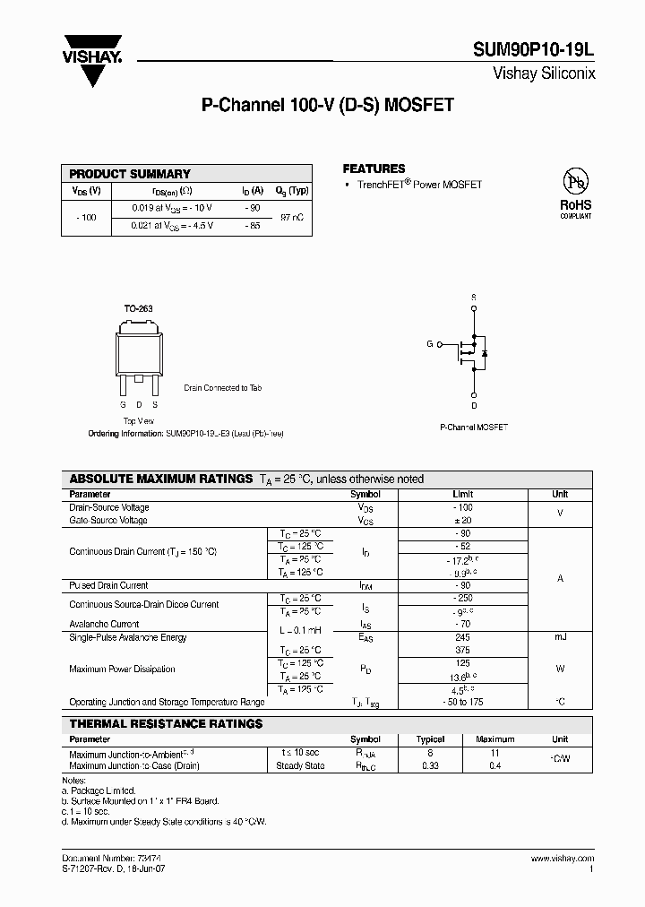 SUM90P10-19L-E3_4258225.PDF Datasheet