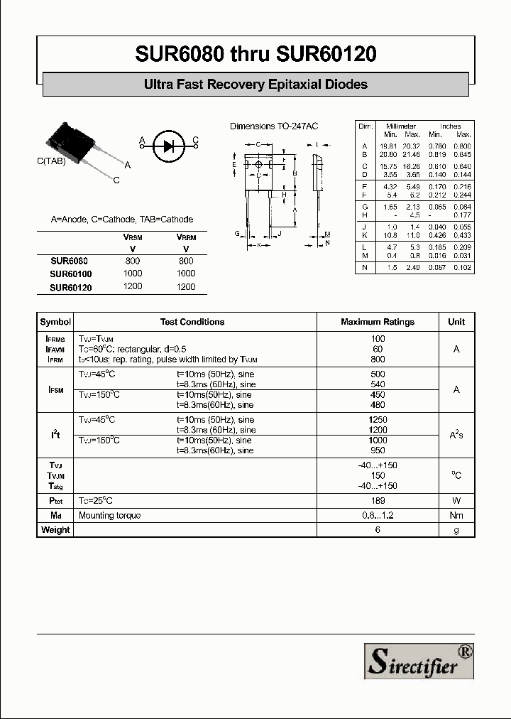 SUR60100_4895687.PDF Datasheet