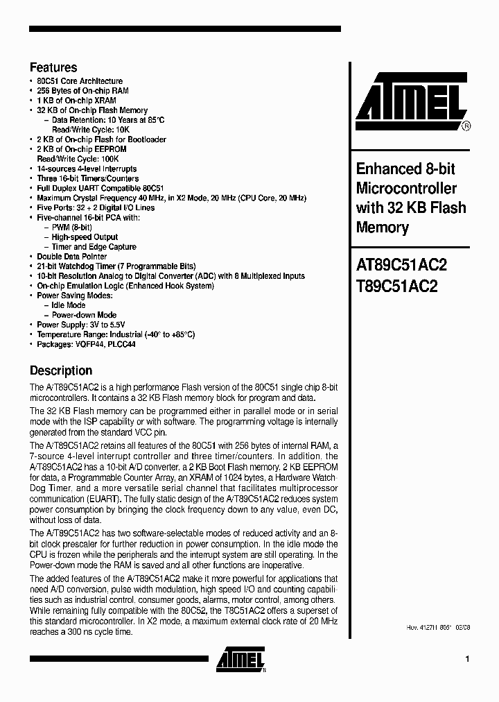 T89C51AC2-SLSIM_4336843.PDF Datasheet
