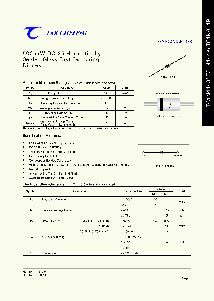 TC1N4148_4378507.PDF Datasheet