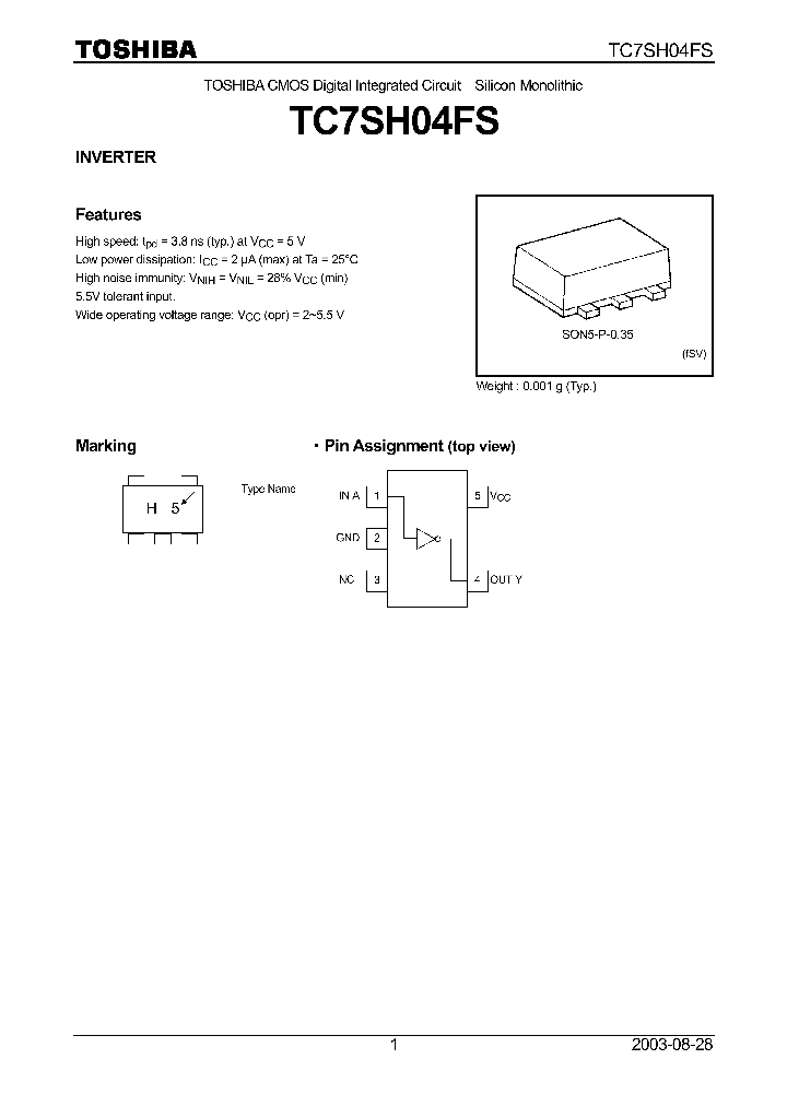 TC7SH04FS_4345730.PDF Datasheet