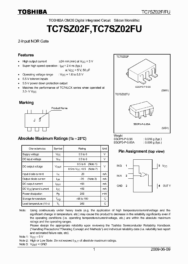 TC7SZ02F09_4660664.PDF Datasheet