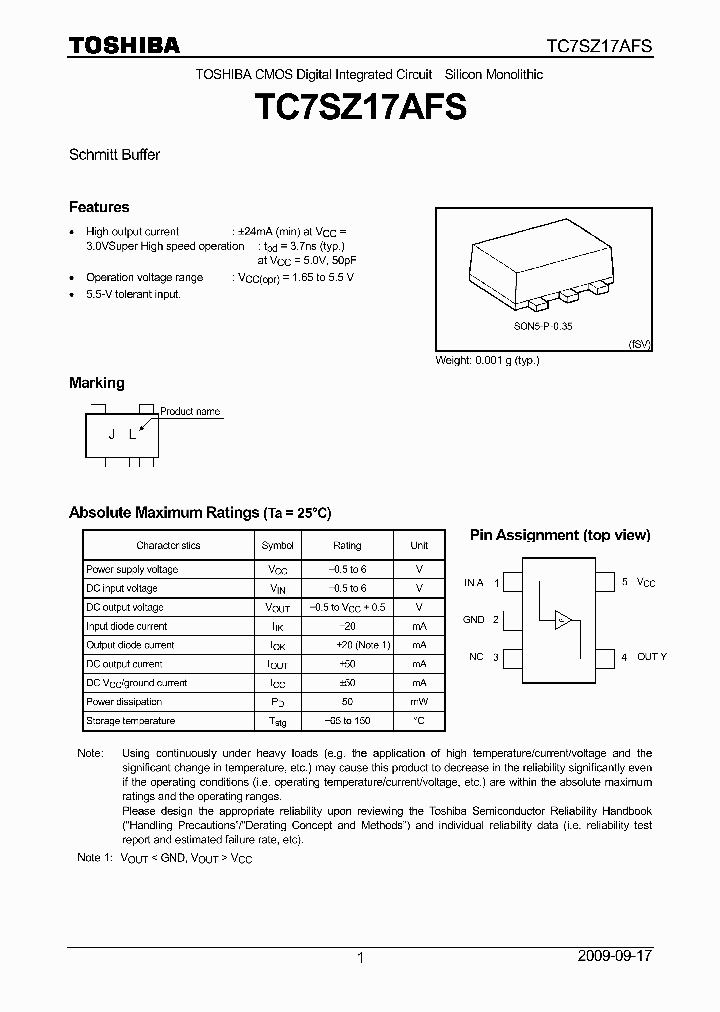 TC7SZ17AFS_4532455.PDF Datasheet