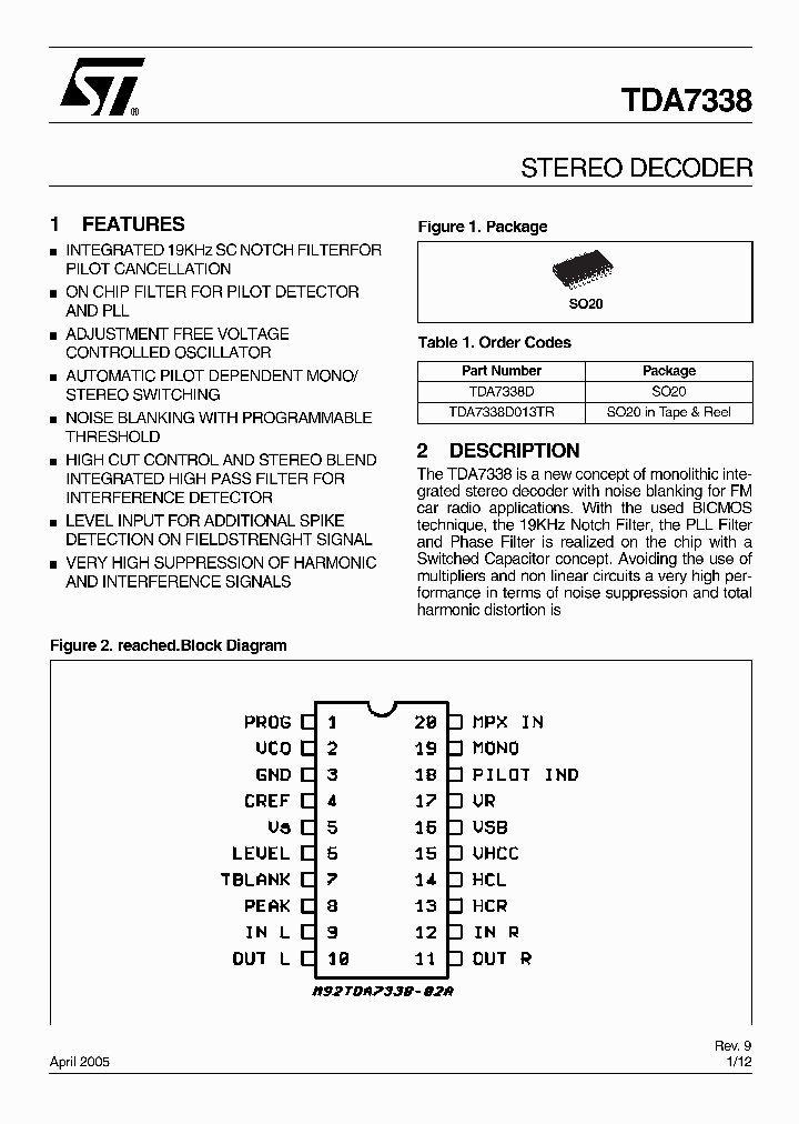 TDA7338D013TR_4236543.PDF Datasheet