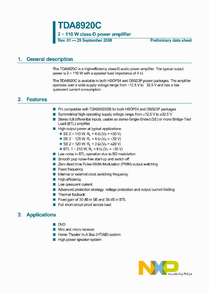 TDA8920C_4270695.PDF Datasheet