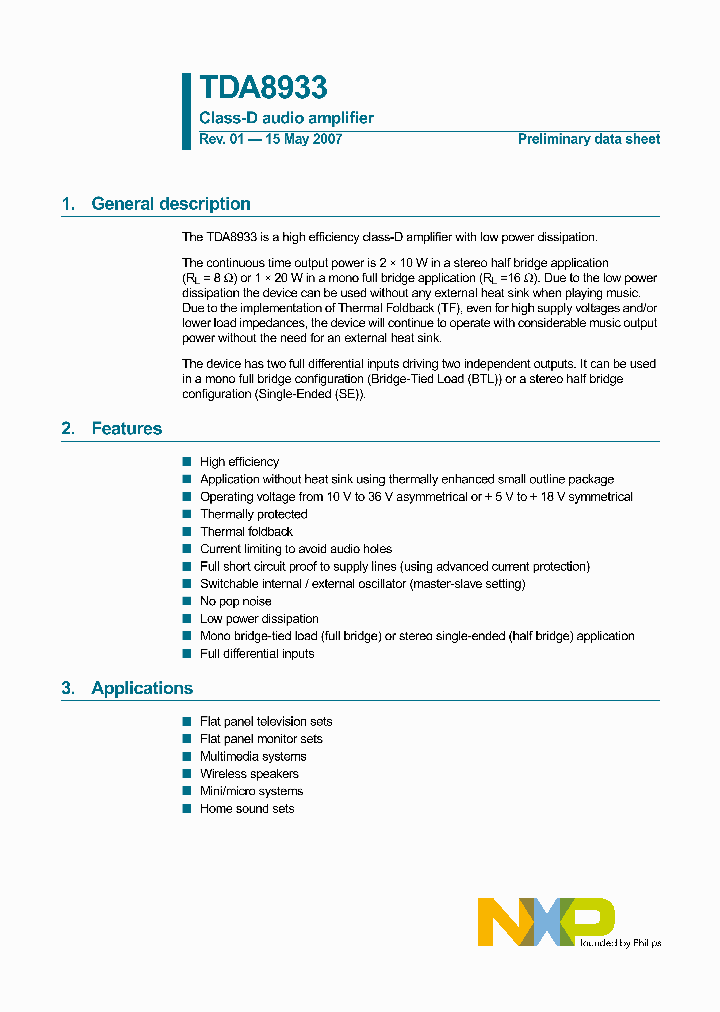 TDA8933_4668282.PDF Datasheet