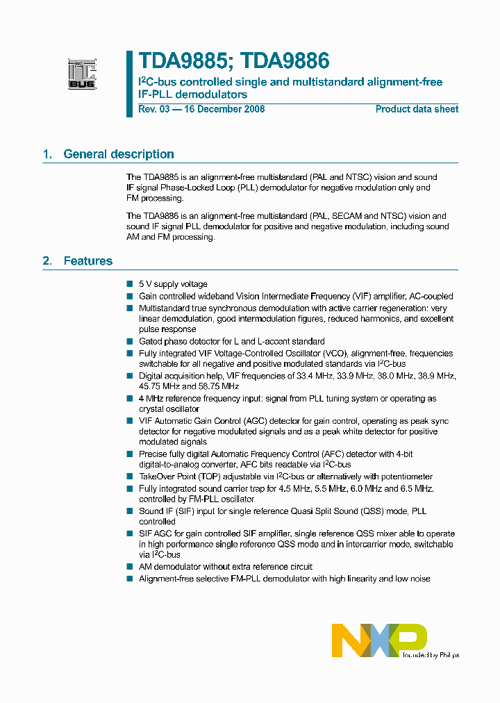 TDA9885_4293634.PDF Datasheet