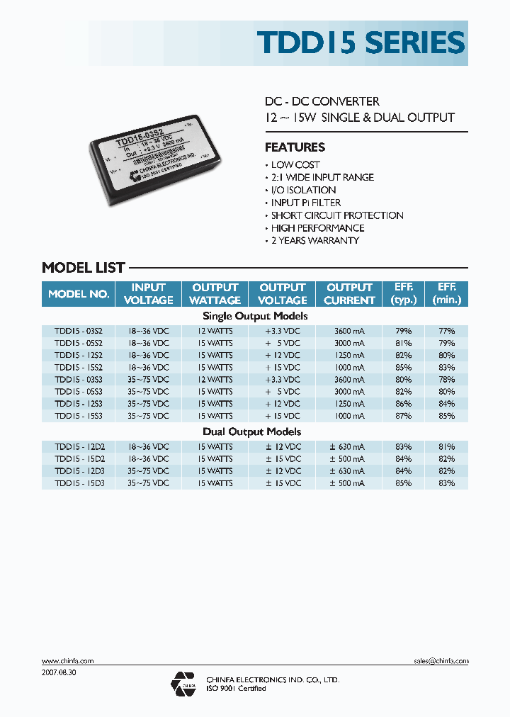 TDD15-03S2_4370879.PDF Datasheet