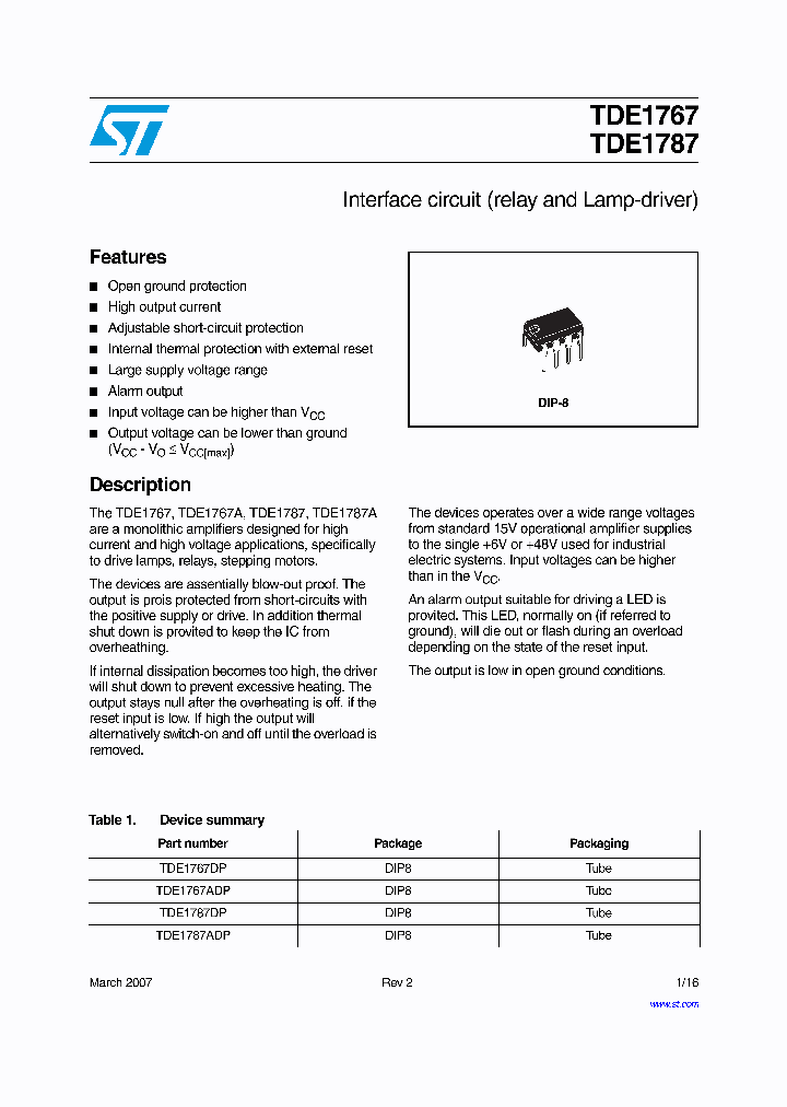 TDE176707_4314259.PDF Datasheet