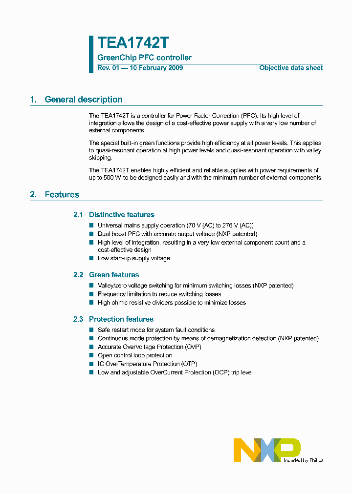 TEA1742T_4412034.PDF Datasheet