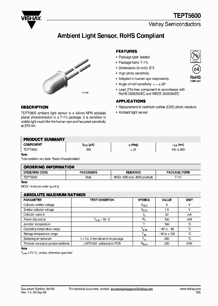 TEPT5600_4257457.PDF Datasheet