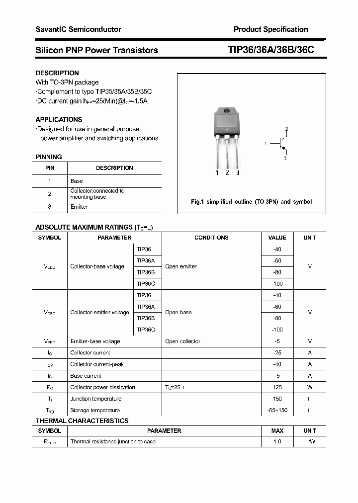 TIP36_4660000.PDF Datasheet