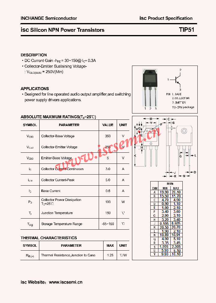 TIP51_4493750.PDF Datasheet