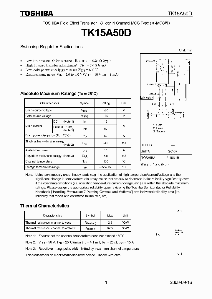TK15A50D_4554763.PDF Datasheet