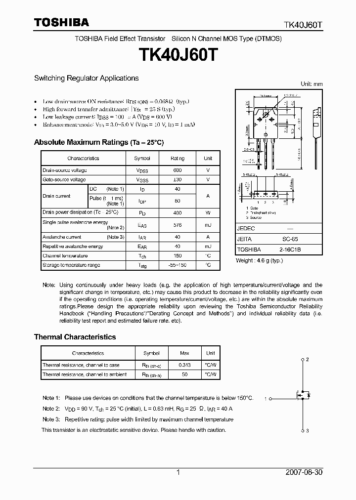 TK40J60T_4691019.PDF Datasheet