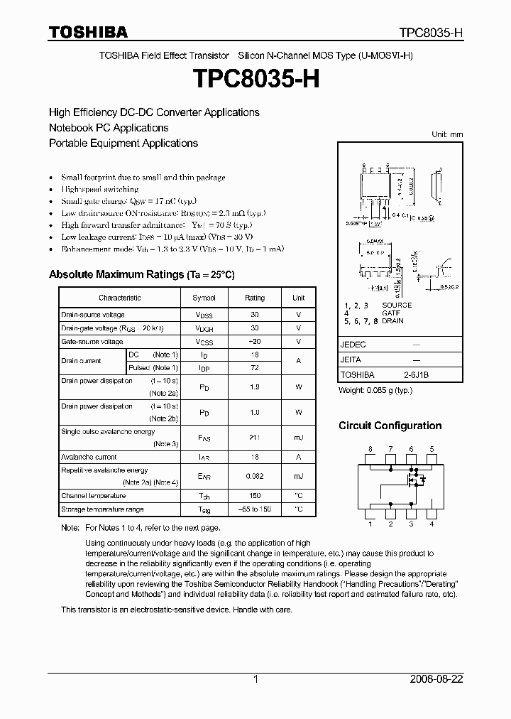 TPC8035-H_4509085.PDF Datasheet
