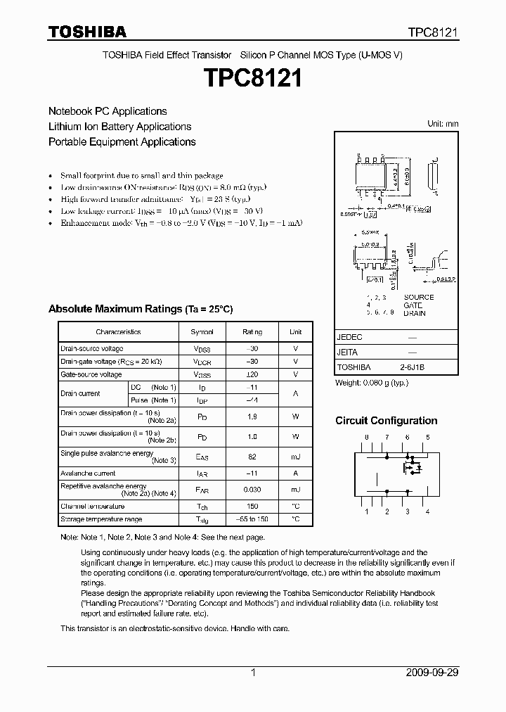 TPC8121_4797096.PDF Datasheet