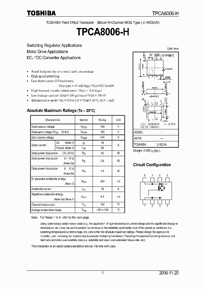 TPCA8006-H_4667120.PDF Datasheet