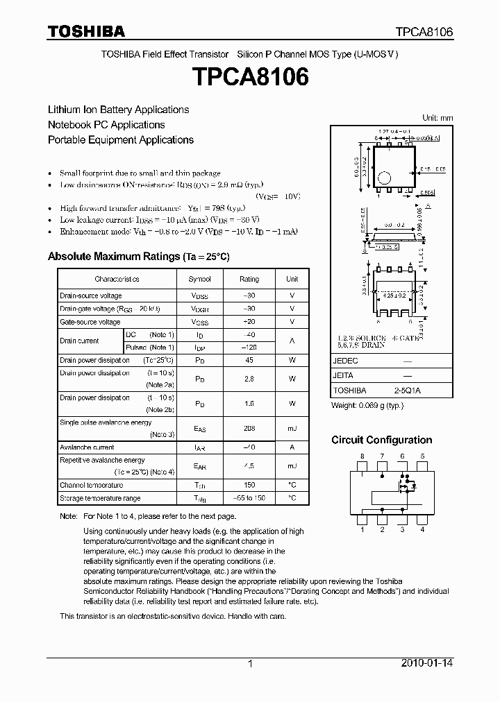 TPCA8106_4580247.PDF Datasheet