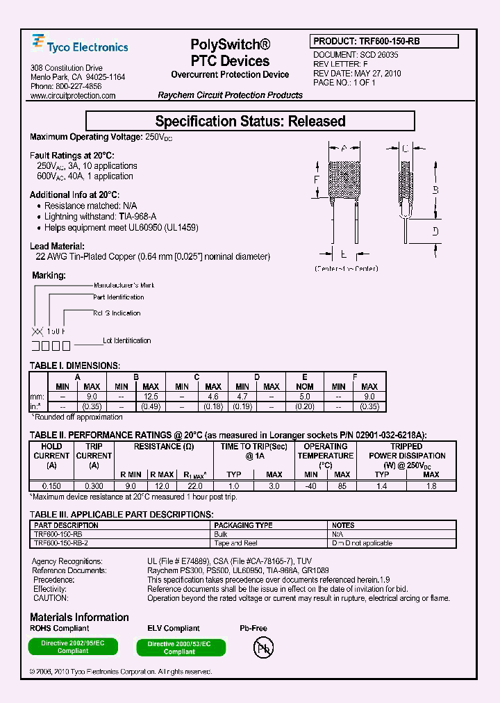 TRF600-150-RB_4555969.PDF Datasheet