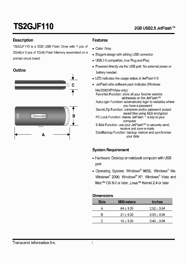 TS2GJF110_4412583.PDF Datasheet