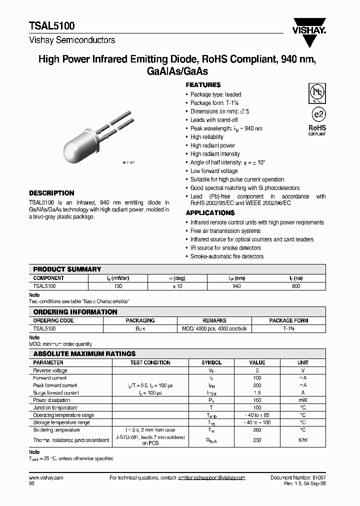 TSAL5100_4284668.PDF Datasheet