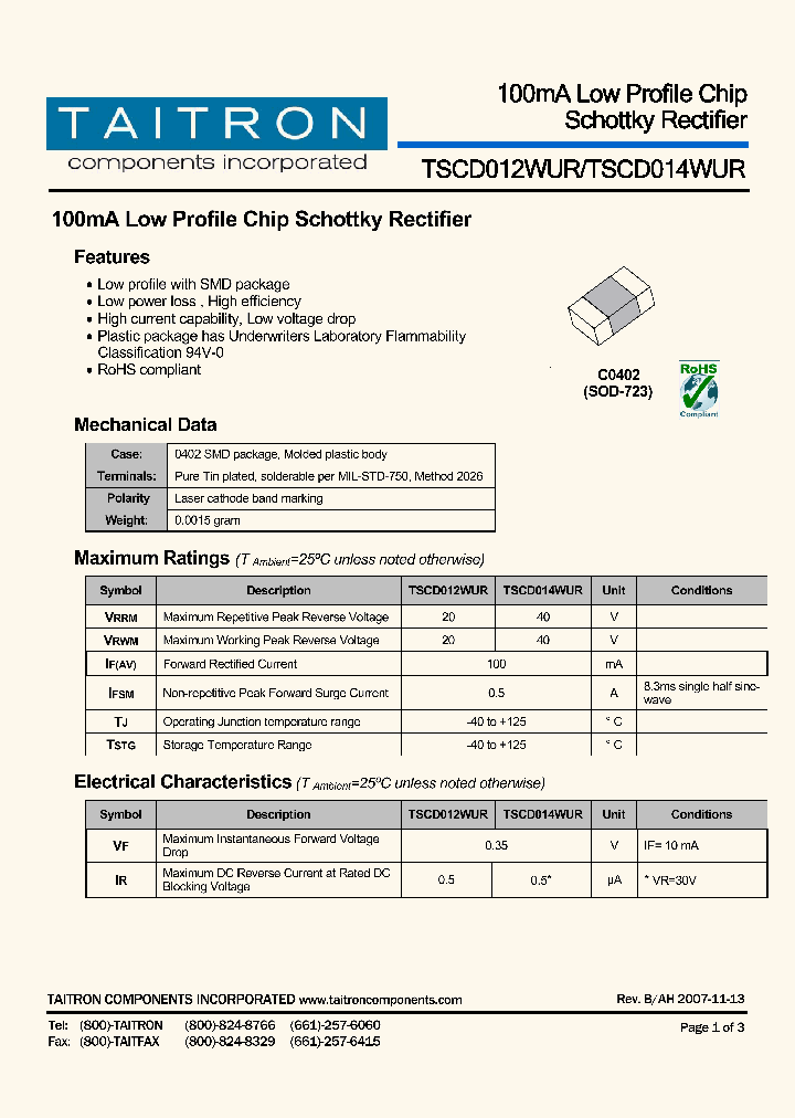 TSCD012WUR_4233309.PDF Datasheet