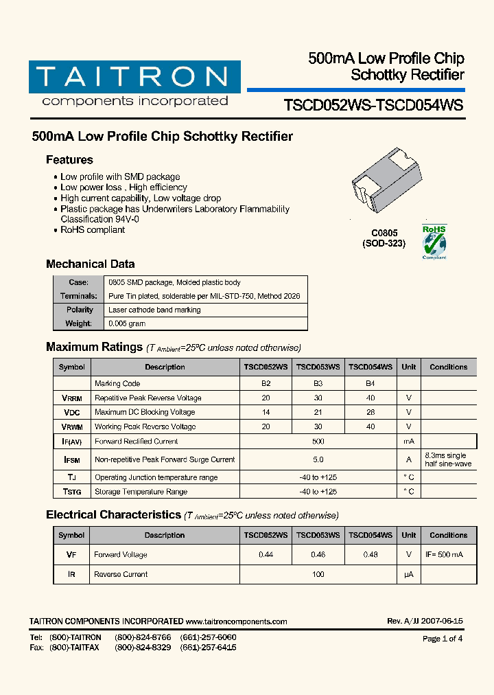 TSCD053WS_4259360.PDF Datasheet