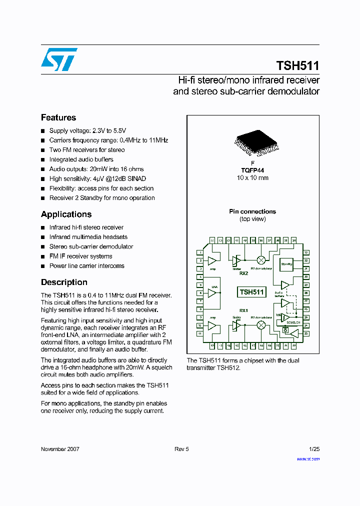 TSH511CYFT_4809797.PDF Datasheet
