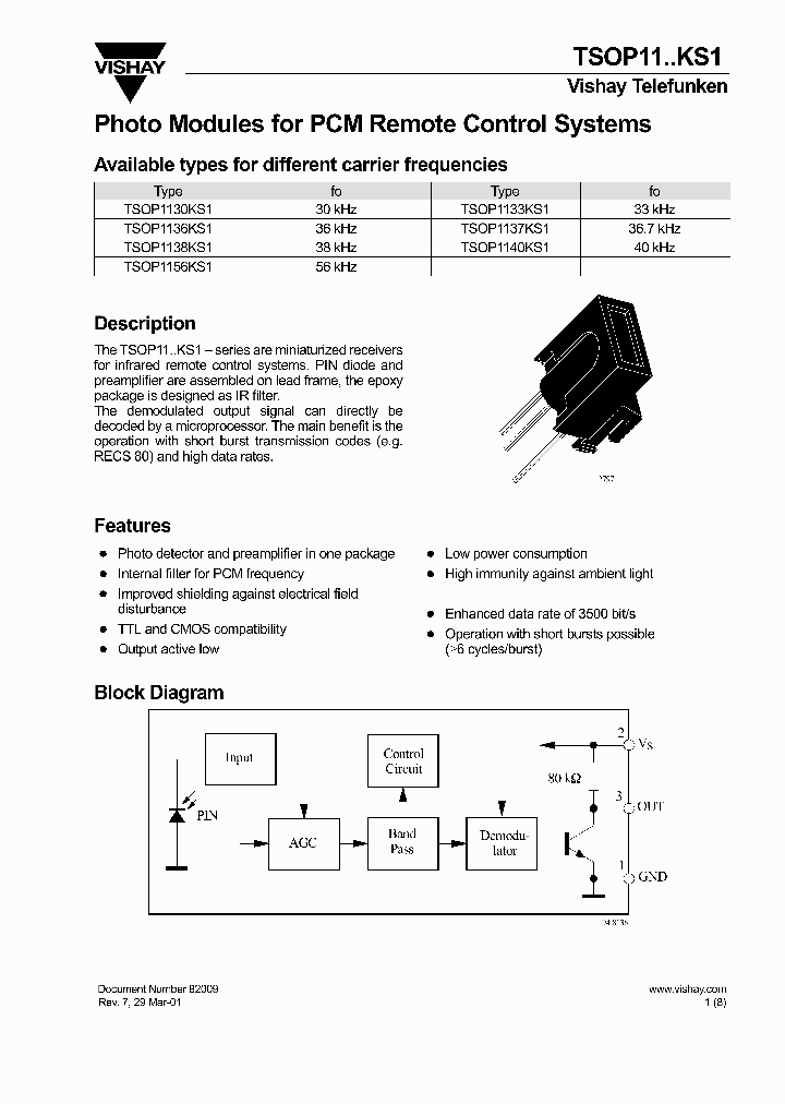TSOP1130KS1_4870138.PDF Datasheet