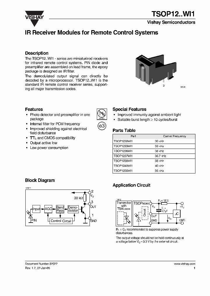 TSOP1233WI1_4564988.PDF Datasheet