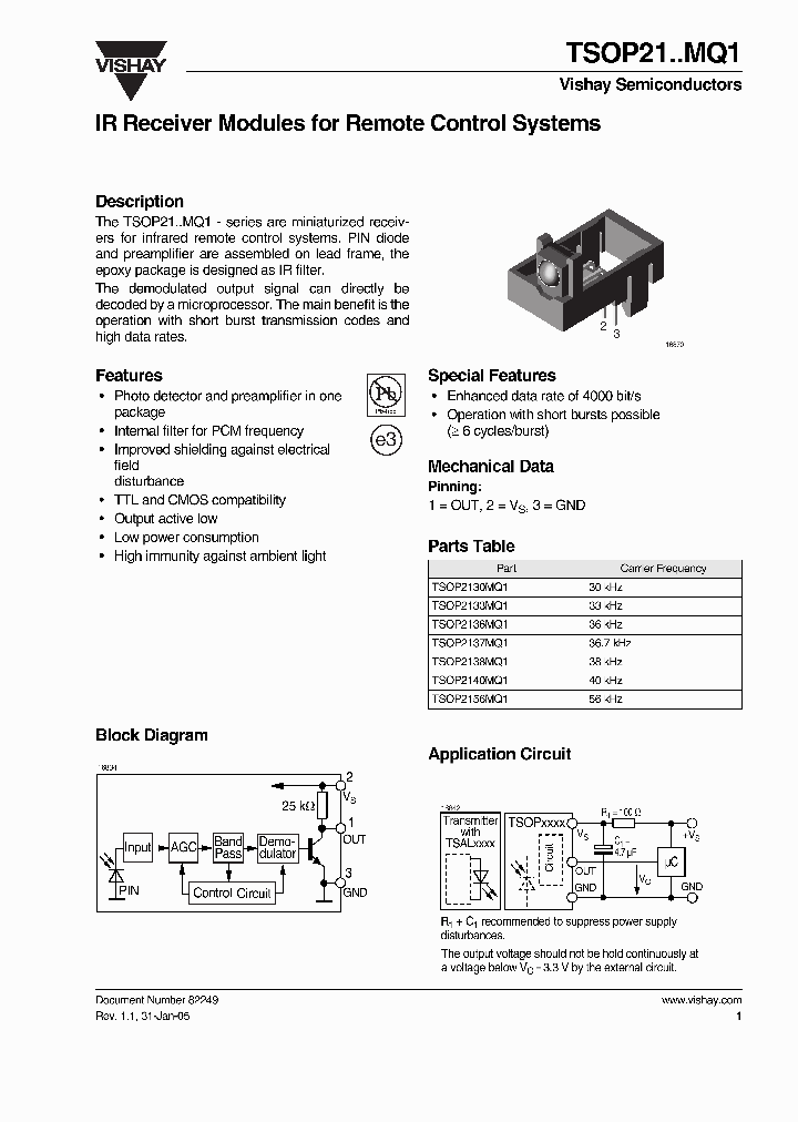 TSOP2136MQ1_4548687.PDF Datasheet