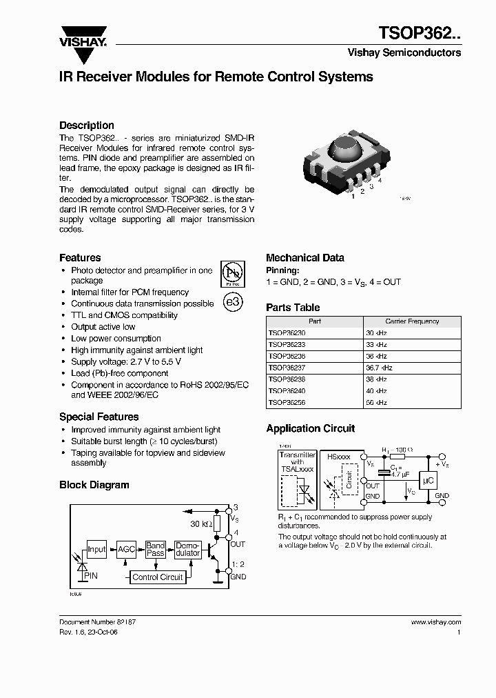 TSOP36230_4234950.PDF Datasheet