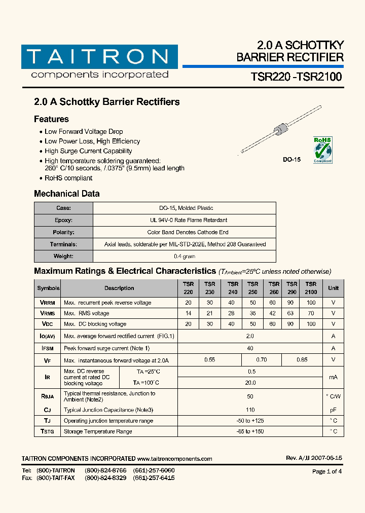TSR240_4226935.PDF Datasheet