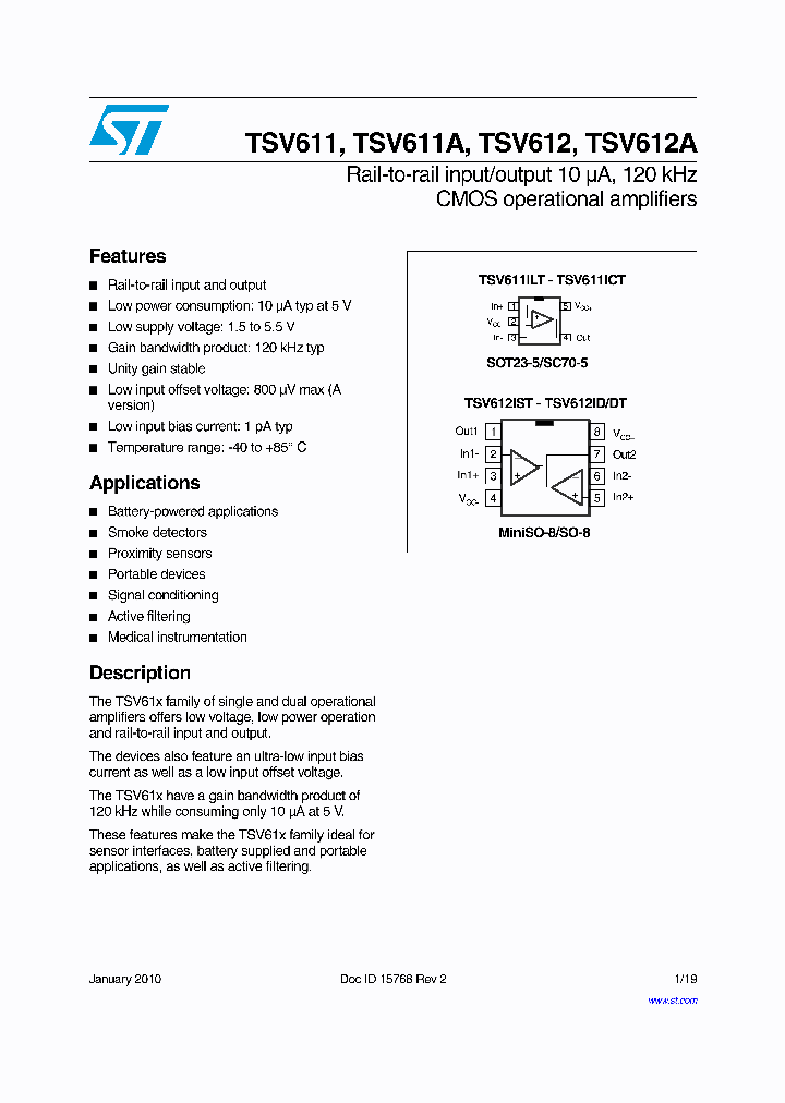 TSV611A_4569485.PDF Datasheet