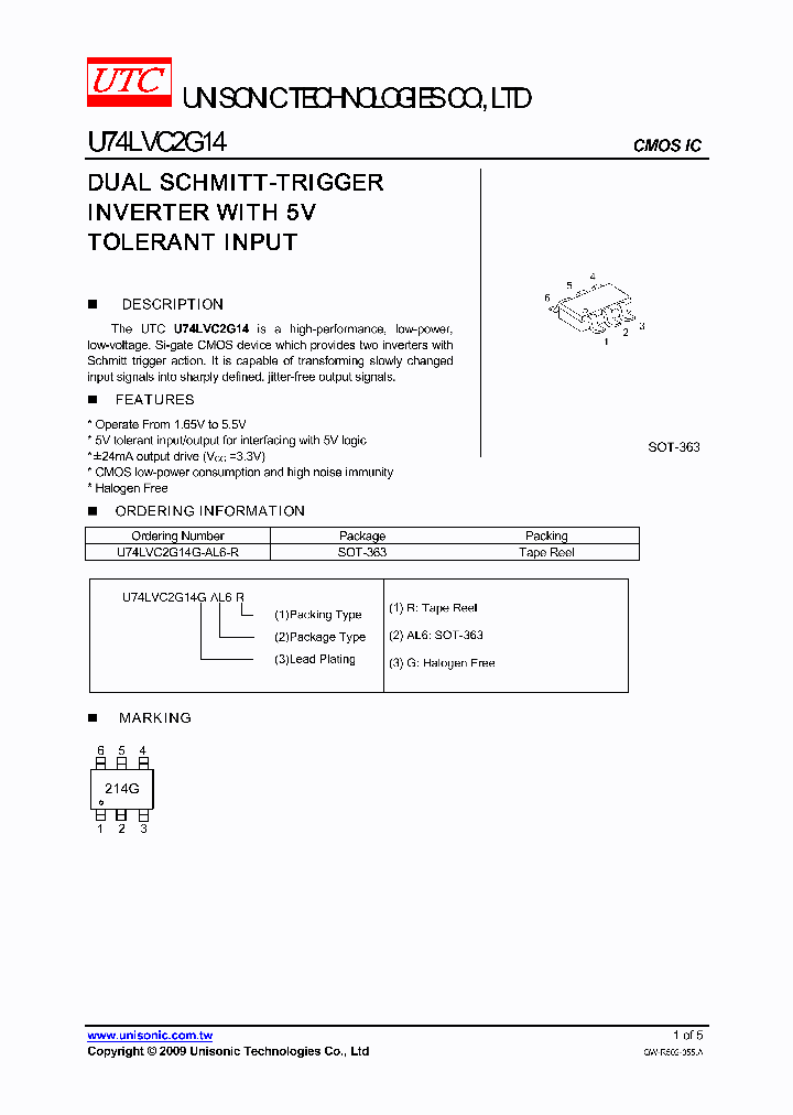 U74LVC2G14_4733438.PDF Datasheet