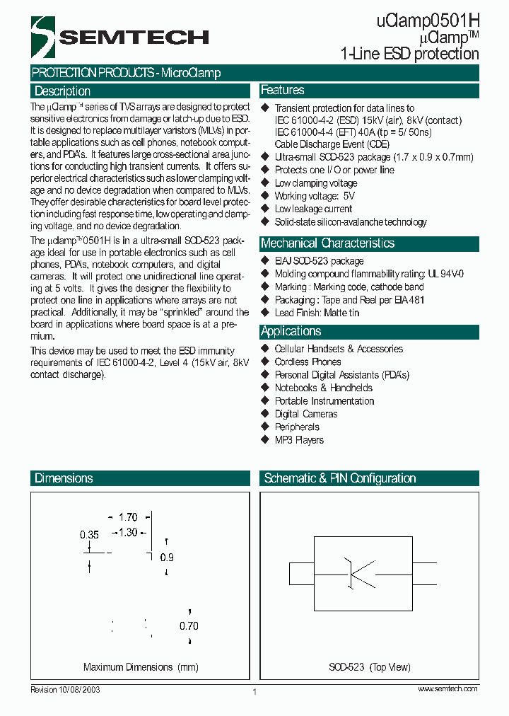 UCLAMP0501H_4267178.PDF Datasheet
