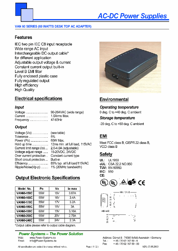 VAN60-150C_4654670.PDF Datasheet