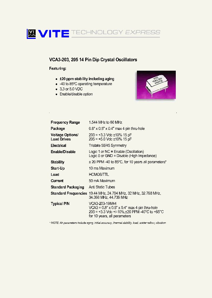 VCA3-203_4378301.PDF Datasheet