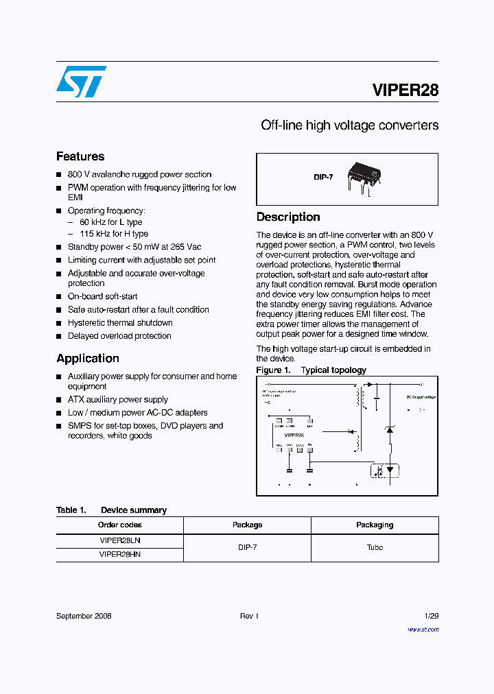 VIPER28_4245778.PDF Datasheet