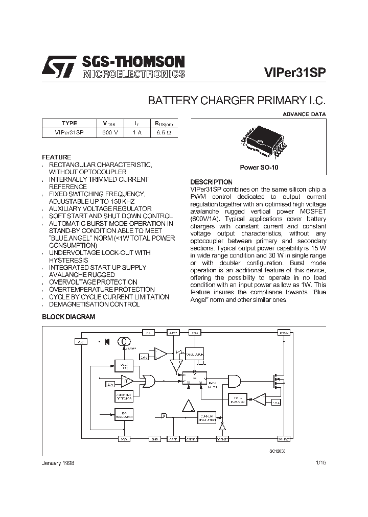 VIPER31SP_4260744.PDF Datasheet